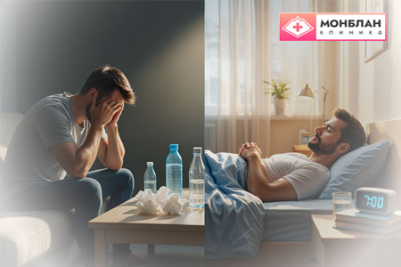 пациент до и после лечения синдрома отмены